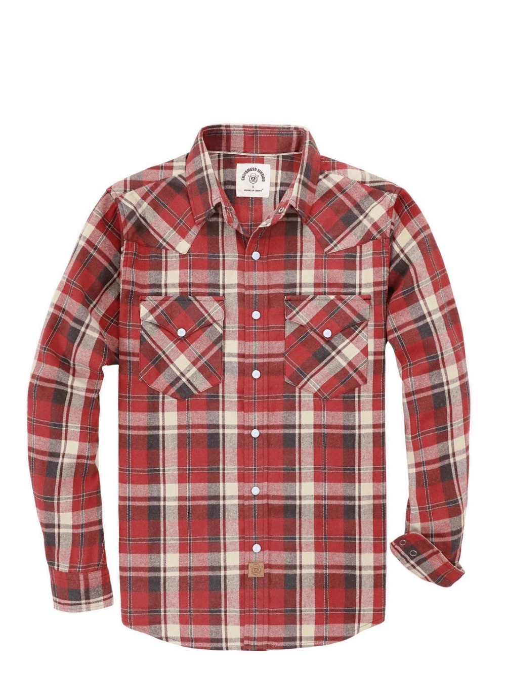Dubinik Flannel Shirt for Men Western Cowboy Pearl Snap. Size 3XL